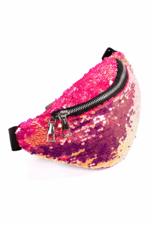 Heuptasje omkeerbare pailletten roze goud sequin 2