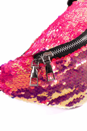 Heuptasje omkeerbare pailletten roze goud sequin 3