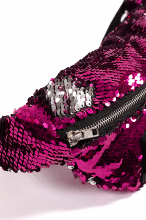 Heuptasje omkeerbare pailletten roze zilver sequin 3