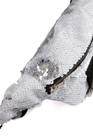 Heuptasje omkeerbare pailletten wit zilver sequin 3