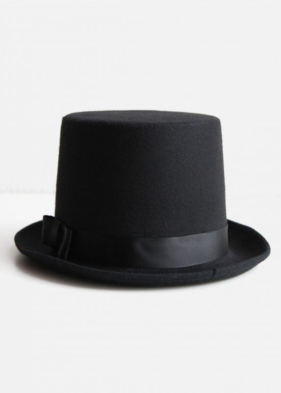 Hoge hoed zwart steampunk tophat one size
