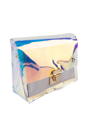 Holografisch Transparant Schoudertas Gesp Goud Zilver 2