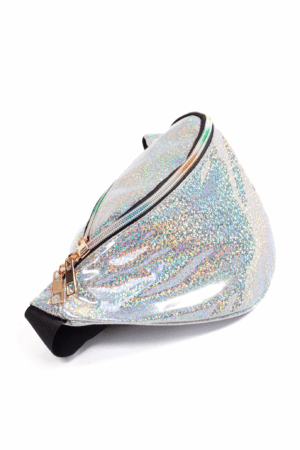 Holografische Heuptas Zilver Glitter Patroon Regenboog 2