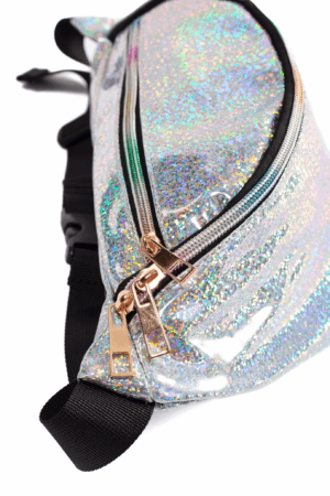 Holografische Heuptas Zilver Glitter Patroon Regenboog 3