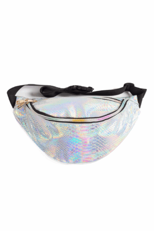 Holografische Heuptas Zilver Slang Patroon Regenboog