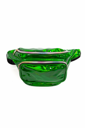 Holografische heuptas fanny pack groen
