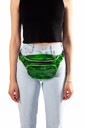 Holografische heuptas fanny pack groen 5