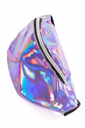 Holografische heuptas fanny pack paars 1