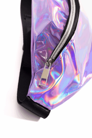 Holografische heuptas fanny pack paars 3