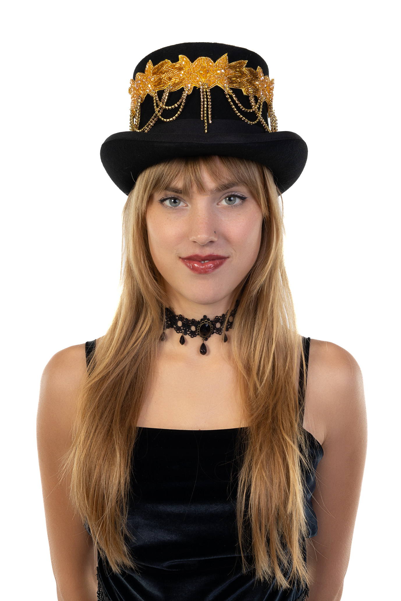 Hoofdband Strass Breed Goud Charleston Flapper Steampunk 4