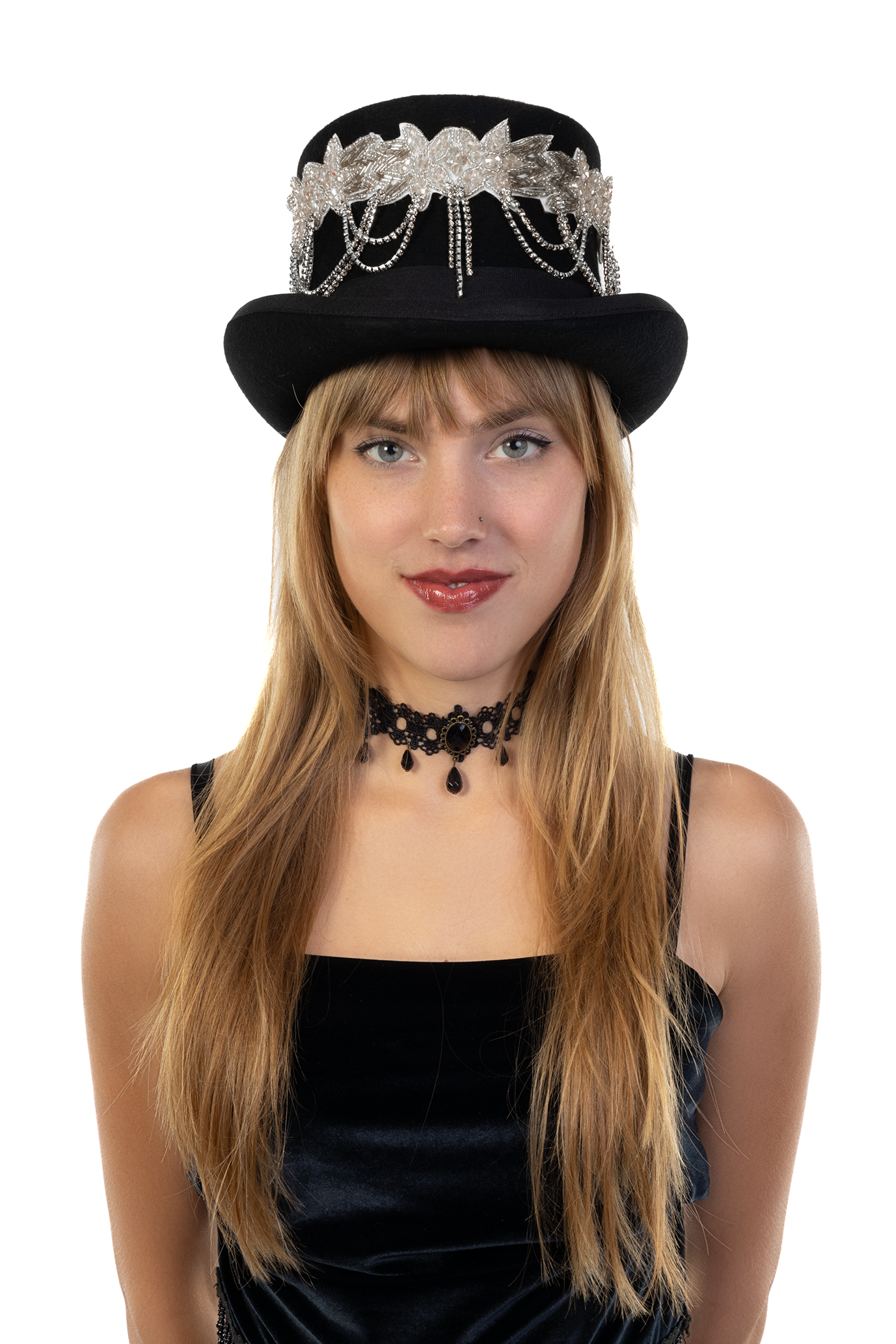 Hoofdband Strass Breed Zilver Charleston Flapper Steampunk 4