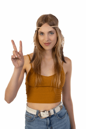 Hoofdband Veren Bruin Pauw Ibiza Hippie Indiaan 3