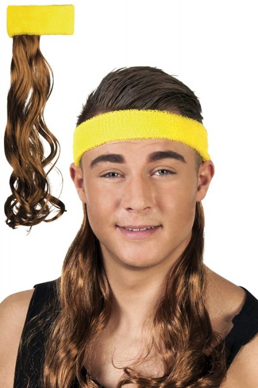 Hoofdband matje bruin geel