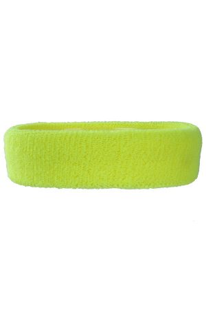 Hoofdband neon geel zweetband haarband