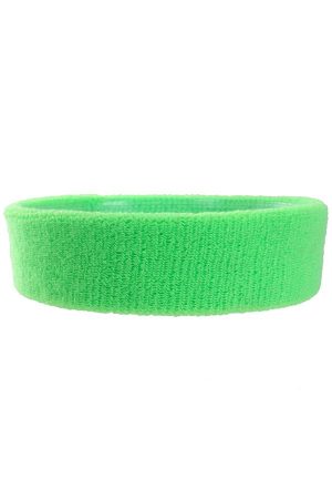 Hoofdband neon groen zweetband haarband