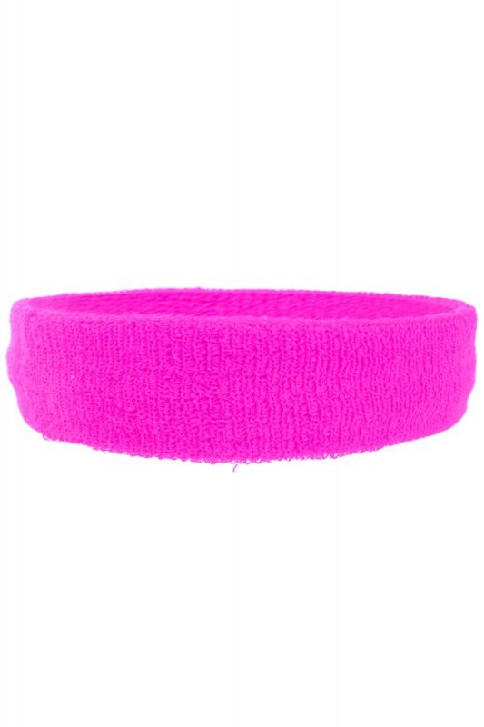 Hoofdband neon roze zweetband haarband
