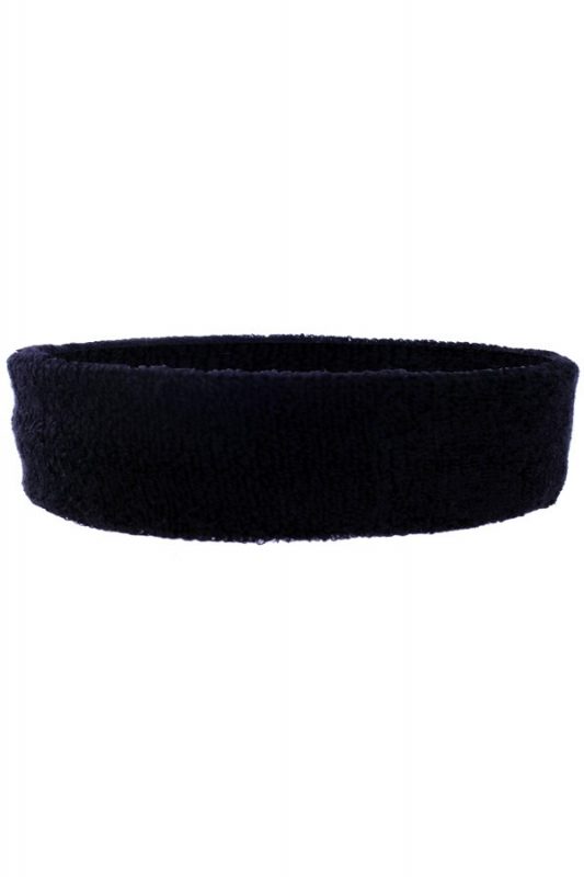 Hoofdband zwart zweetband haarband