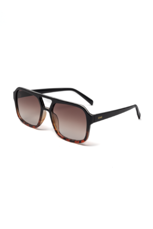 Influencer Zonnebril Pilotenbril Aviator Tortoise Zwart Hollywood