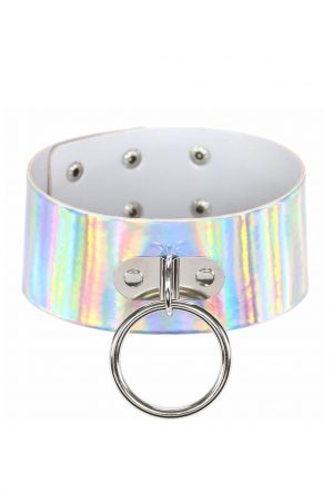 Iridescent choker ring halsband breed