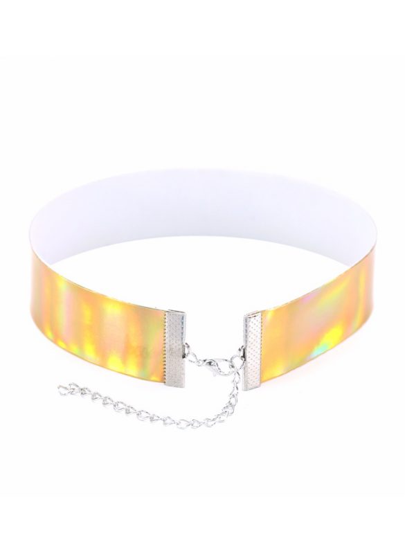 Iridescent gouden choker halsband