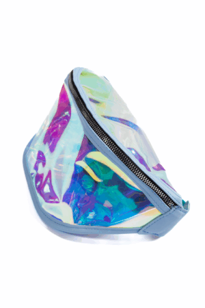 Iridescent heuptas holografisch transparant lichtblauw 1