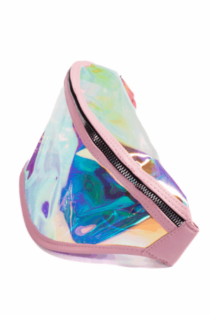 Iridescent heuptas holografisch transparant lichtroze 1