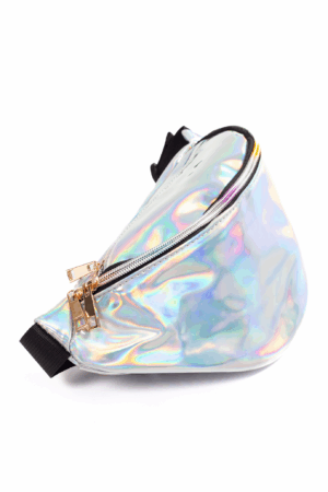 Iridescent heuptas holografisch zilver 2