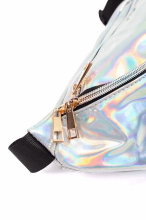 Iridescent heuptas holografisch zilver 3