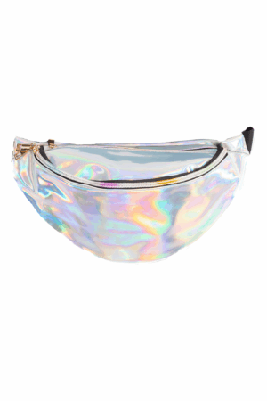 Iridescent heuptas holografisch zilver