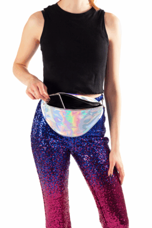Iridescent heuptas holografisch zilver 5