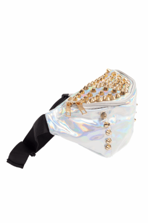 Iridescent heuptas holografisch zilver studs 2