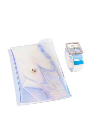 Iridescent transparant heuptasje holografisch fanny pack PVC 1 1