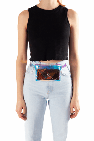 Iridescent transparant heuptasje holografisch fanny pack PVC 1 2
