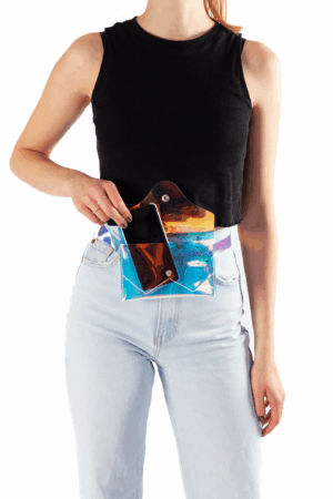 Iridescent transparant heuptasje holografisch fanny pack PVC 1 3