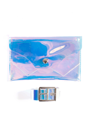 Iridescent transparant heuptasje holografisch fanny pack PVC 1