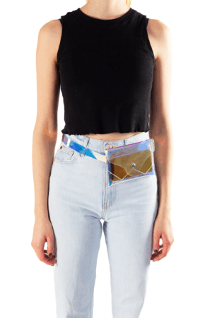 Iridescent transparant heuptasje holografisch fanny pack PVC 1 4