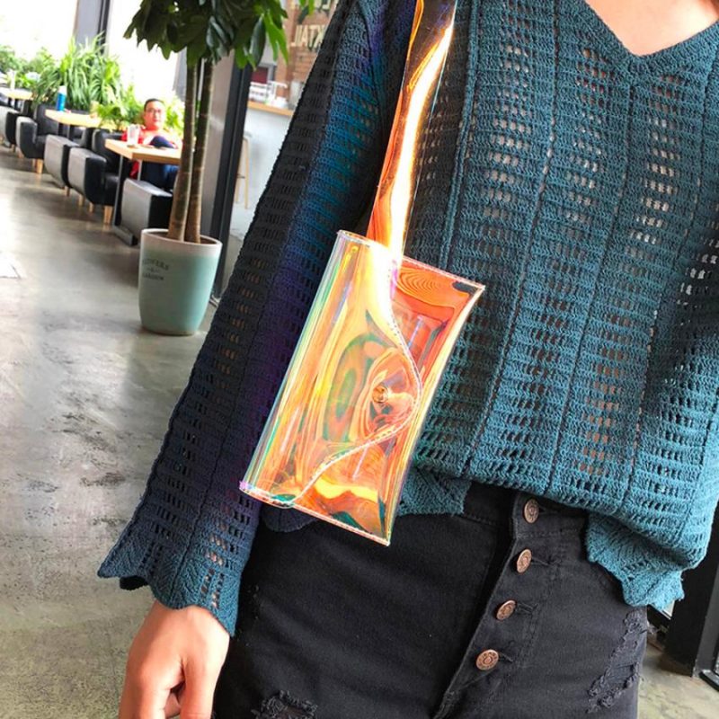 Iridescent transparant heuptasje holografisch fanny pack PVC 1