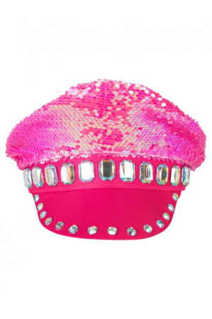 Festival Luxe Pet Roze Kapiteinspet Pailletten Toppers Pride Steentjes 2