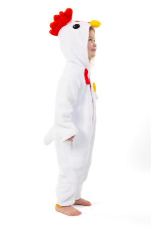 Kip Onesie Kind Vogel Kinder Kostuum Park Dierenpak Wit B-Keuze 5