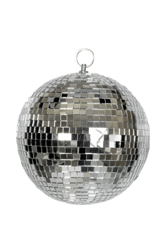 Kleine Discobal 20 cm Spiegelbol Discobol Spiegeltjes Disco Zilver
