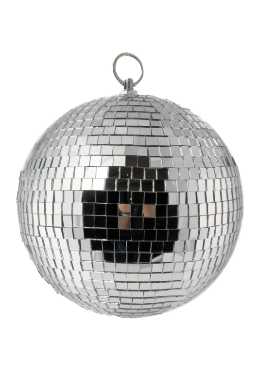 Kleine Discobal 20 cm Spiegelbol Discobol Spiegeltjes Disco Zilver