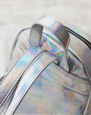 Kleine rugtas holografisch rugzak iridescent