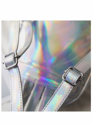 Kleine rugtas holografisch rugzak iridescent