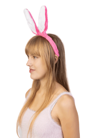 Konijn Haarband Fuchsia Roze Konijnenoren Oortjes Bunny Diadeem 5