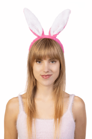 Konijn Haarband Fuchsia Roze Konijnenoren Oortjes Bunny Diadeem