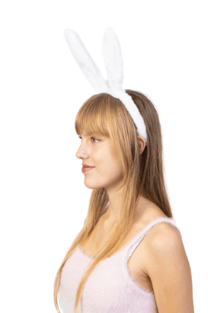 Konijn Haarband Wit Konijnenoren Oortjes Bunny Diadeem Paashaas