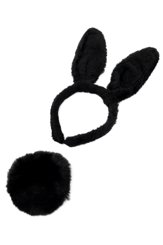 Konijn Haarband Zwarte Konijnenoren Oortjes Bunny Diadeem 2