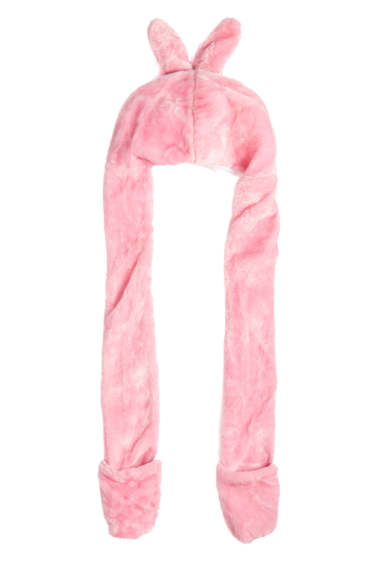 Konijn Roze Wanten Laplander Oortjes Pasen Paashaas Pluche 2