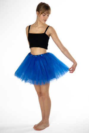 Konings Blauwe Tutu Tule Rokje Dunne Petticoat Tule Rok Kinderen Volwassenen 3