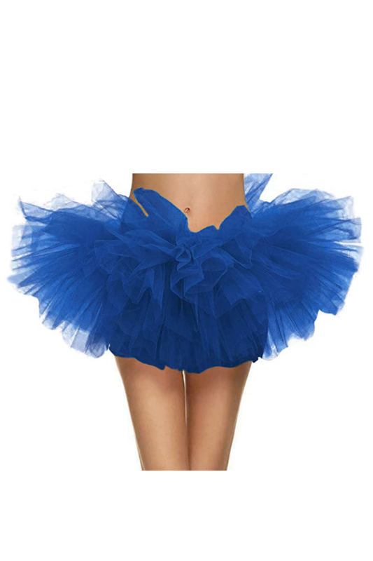 Korte Tutu Donkerblauw Puffy Tule Rokje Ballet Petticoat Ballerina Rok